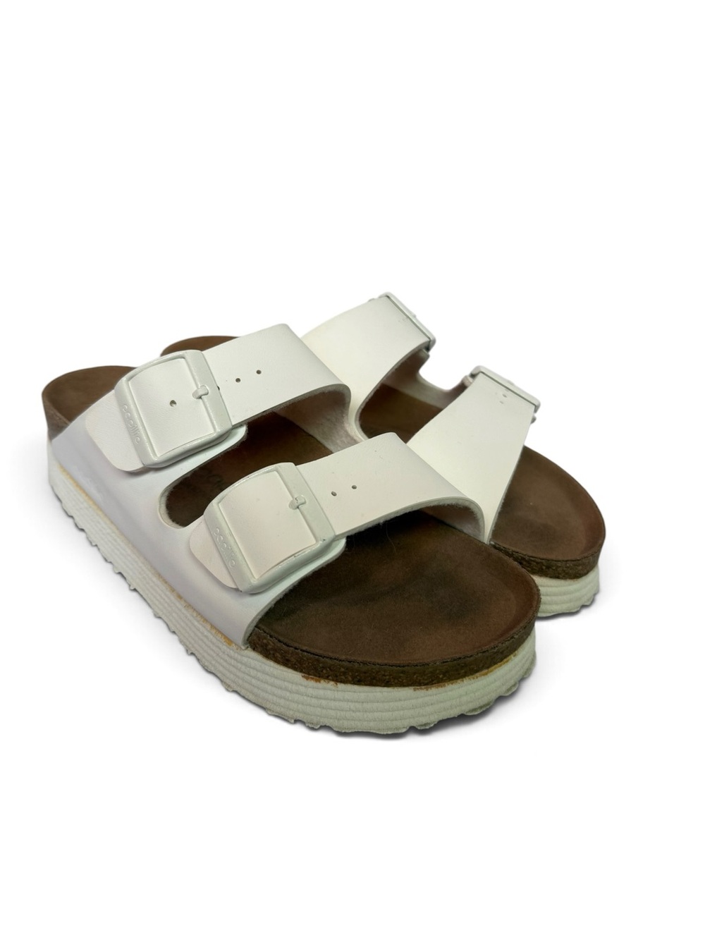 Birkenstock Papillio Arizona White Vegan Platform Sandals EU 37 US 6-6.5